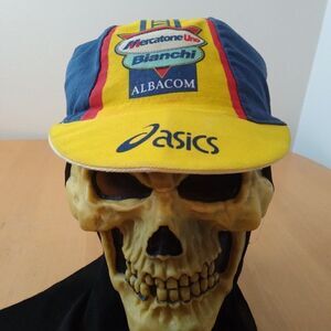 Asics Bianchi Mercatone Uno Albacom Cycling Hat Cap